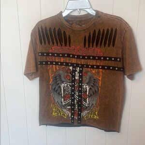 NWT Affliction Rose Angel Tee! Size small
